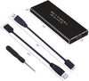 Adaptateur de boîtier de stockage externe PCI-e NGFF M.2 SSD 2280 vers USB 3.0 en aluminium - Noir 