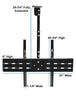!     A     !    Power Pro Audio PPA-034 TV Ceiling Mount - 37" to 70" TV - 180 Degree Rotation - +/- 5 Degree Tilt - VESA 700mm x 500mm - Hold up to 175lbs - Black, TV Mounts & Brackets, Power Pro Audio - TiGuyCo Plus