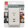 RCA 2-USB Ports Wall Plate Charger - Converts Any Outlet Into 2 USB Outlets - White -WP2UWR, Chargers & Cradles, RCA - TiGuyCo Plus