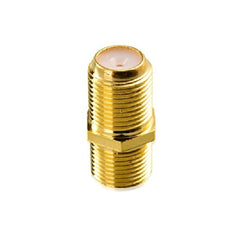 RECOTON Video Coaxial Cable Couplers - F/F Jacks - Gold Plated - Pack of 5