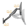 Single Monitor Elemental Wall Mounted Gas Spring Monitor Arm for Most 17"-32" Monitors - Black