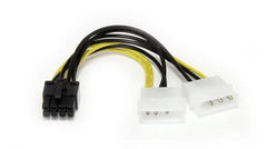 StarTech 6in LP4 to 8 Pin PCI Express Video Card Power Cable Adapter - LP4PCIEX8ADP