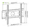 TECHly 42-80" Tilting Wall Mount for LED LCD TV - VESA 800x500 - Tilt +/- 15° - Up to 80Kg  - Black