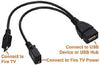 TV xStream LAN Ethernet Adapter with 3 USB Port Hub for TV Streaming Devices - Stick 2nd Gen, 3rd Gen 4K Firestick, Plus USB OTG Y Adapter - Black