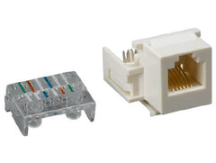 Prise Keystone sans outil RJ12 - RJ11 110 - 6P6C - Blanc 