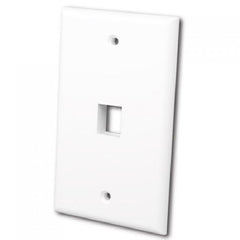 TechCraft Single Keystone Jack Flush Wallplate - Bright White