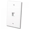 TechCraft Single Keystone Jack Flush Wallplate - Bright White, Wallplates, TechCraft - TiGuyCo Plus