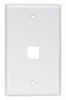 TechCraft Single Keystone Jack Flush Wallplate - Bright White, Wallplates, TechCraft - TiGuyCo Plus