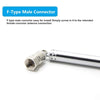 Telescopic FM Radio "F" Connection Antenna - Male "F" Connector - 75 Ohm FM Stereo Reception - Screw-In Type - Chrome - AN-248