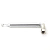 Telescopic FM Radio "F" Connection Antenna - Male "F" Connector - 75 Ohm FM Stereo Reception - Screw-In Type - Chrome - AN-248