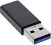 Adaptateur USB-C Type-C (USB 3.1) femelle vers USB 3.0 mâle - Noir