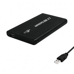 USB 2.0 to 2.5" IDE Hard Drive External Case Enclosure - Black