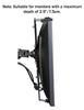 Universal Display Adapter for VESA Mounts/Brackets - Supports 17" to 27" Monitors - 1 Set - Black