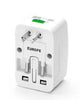 Universal Travel AC Adaptor All in One UK/US/AU/EU/CA Multi Plug - White, Travel Adapters & Converters, Various - TiGuyCo Plus