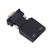 !     A     !    VGA Male to HDMI Female Video and Audio Converter - 1080P - Stereo Audio - USB Powered - Black, Converter, TGCP - TiGuyCo Plus