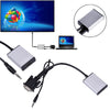 !     A     !    VGA To HDMI 1080P HD Converter with 3.5mm Audio Output - USB Power - Silver, Converter, Various - TiGuyCo Plus