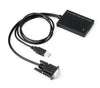 VGA to HDMI Adapter with USB Audio & Power - Portable VGA to HDMI Converter 1080P - Black
