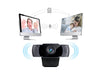 Vimtag Portable Webcam 2MP - 1080P HD With Microphone for Video Calls - USB - Plug and Play