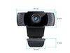 Vimtag Portable Webcam 2MP - 1080P HD With Microphone for Video Calls - USB - Plug and Play