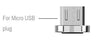 WSKEN Original Mini 1 et Mini 2 - Connecteur métallique magnétique MicroUSB pour Android - Argent 