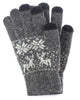 Winter Touch Gloves for Capacitive Touchscreen Devices - Light Grey, Red or Dark Grey