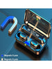 Wireless Earbuds TWS F9-5 Bluetooth 5.0 LED Display Earphones 9D Stereo Sport Music Waterproof Headset - Black