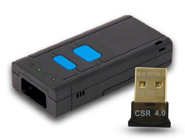 Wireless Auto Sense Mini Pocket Laser Barcode Scanner - Bluetooth 4.0 - 1D CCD - Windows - Android - iOS - OS System