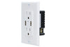 Xtreme 4.2A In-Wall Outlet with Dual USB Ports - White