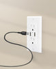 Xtreme 4.2A In-Wall Outlet with Dual USB Ports - White
