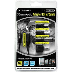 Xtreme 3.5mm Audio Cable with Adapter Kit - 5 Pieces - 50655