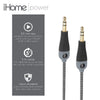 iHome 5 ft. Double Injected Nylon Audio Cable with Enhanced Strain Relief - 3.5mm Male-Male - Black, Audio Cables & Adapters, iHome - TiGuyCo Plus